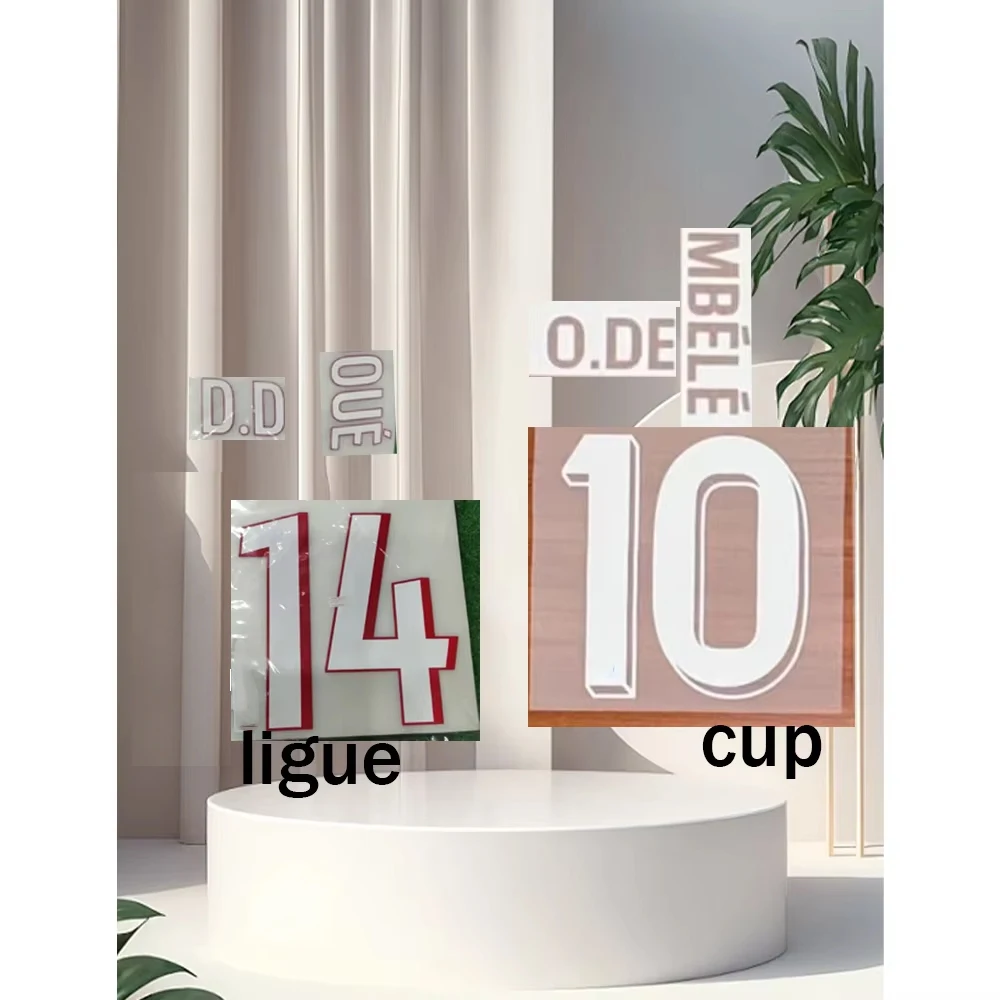 Фото Наборы имен и номеров для футбольной формы 26/27 aPSGa CUP D.DO14UE, термопечать, HAKI2MI Li Gue, домашняя форма, O.DEMBE10LE 2026 №1