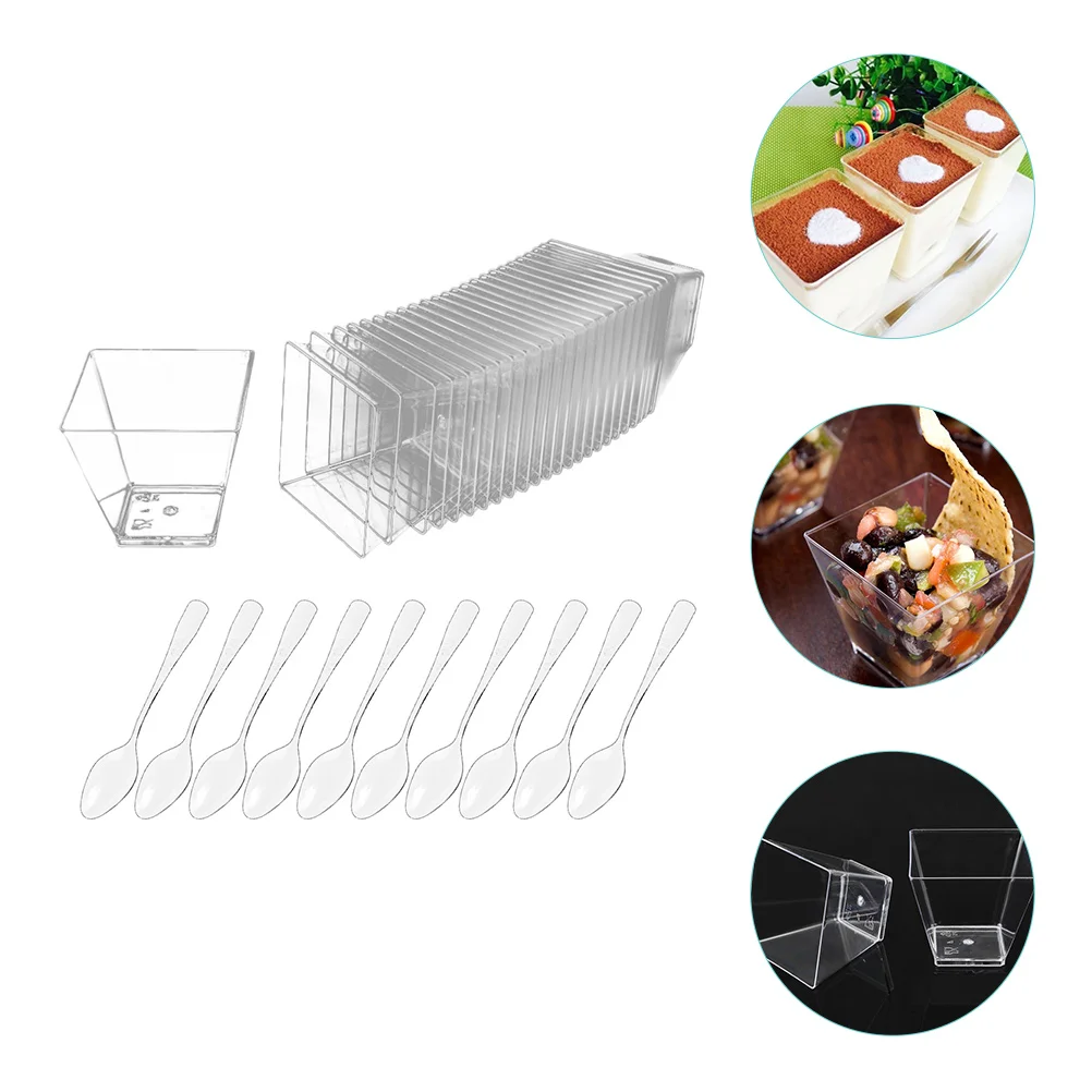 

Cupscup Dessert Bowl Mousse Bowls Tasting Ice Cream Appetizer Disposable Mini Cakepudding Yogurt Condiment Jars Honey Soup Clear