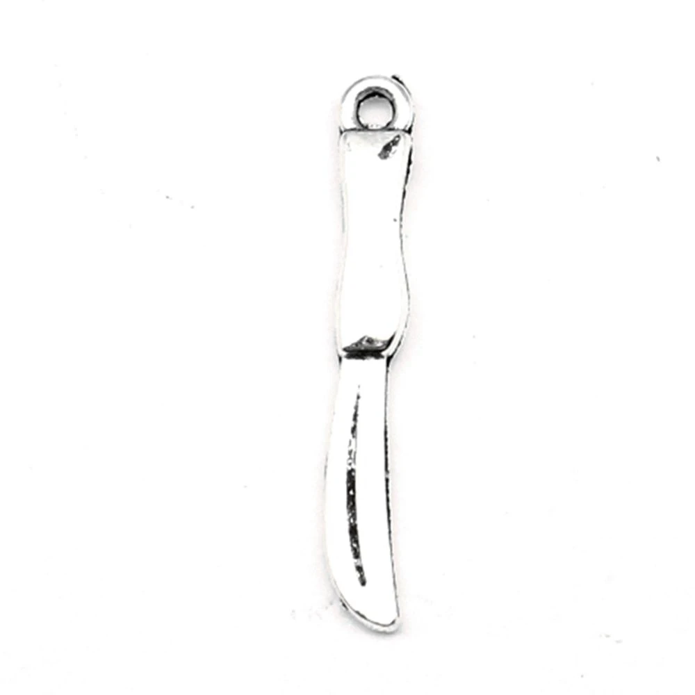 

200pcs Wholesale Jewelry Lots Knife Charms Pendant Supplies For Jewelry Materials 26x04mm