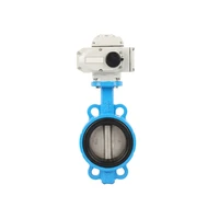 control 12v24v 110v 220v automation system electric actuator clip butterfly valve water electric double flange butterfly valve