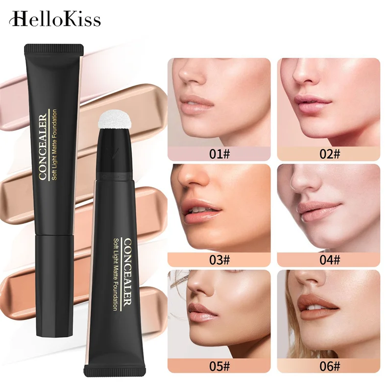 

Temperature Change Liquid Concealer With Cushion High Coverage Foundation Face Dark Circles Concrealer Waterproof KoreanCosmetic