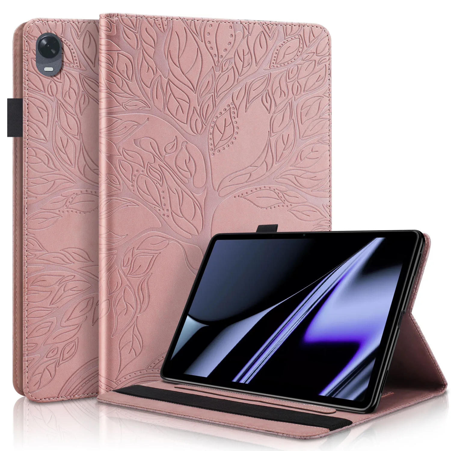 For OPPO Realme Pad 10.4 2021 RMP2102 RMP2103 Case Cover Funda Tablet 3D Embossed Life Tree Wallet Stand Cover
