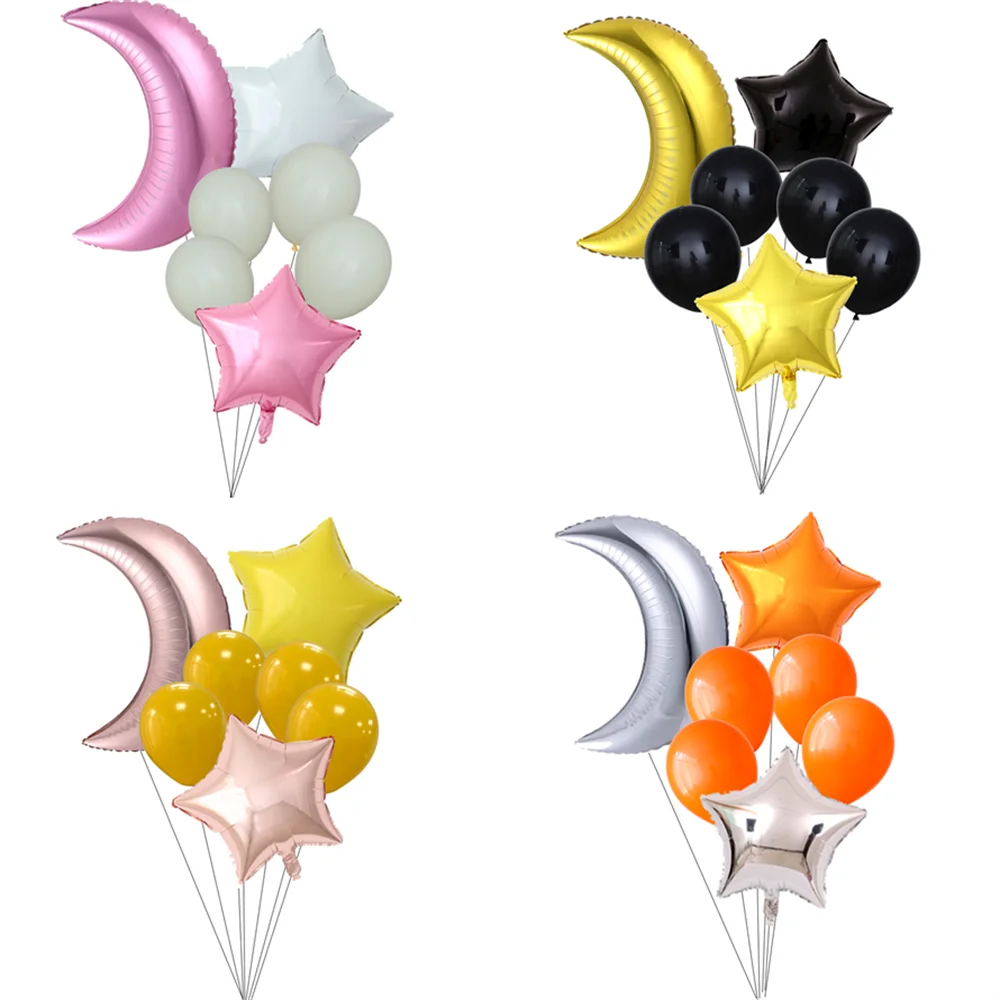 7 шт./набор воздушные шары в виде звезд и Луны |