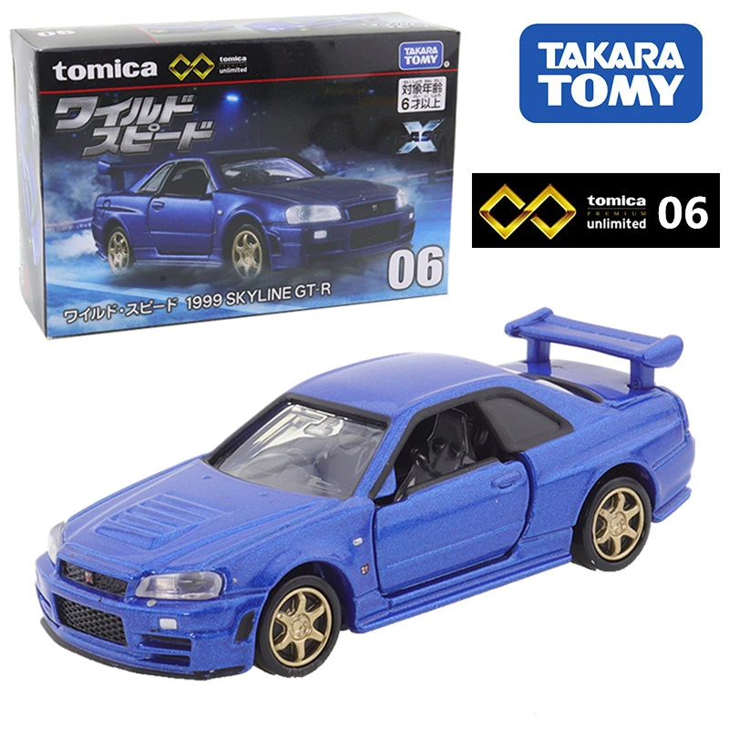 Фото Takara Tomy Tomica Premium Unlimited The Fast and The Furious BNR34 Skyline GT-R Игрушки из сплава Автомобиль Литая под давлением металлическая модель №3