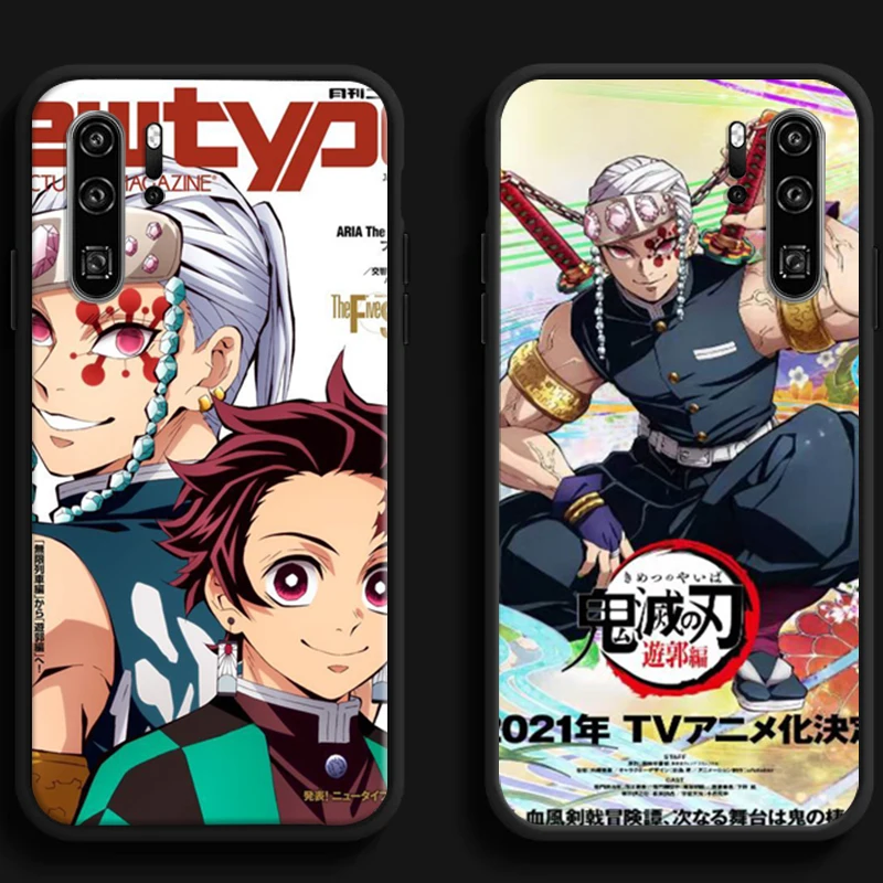 

Demon Slayer Cartoon Phone Cases For Huawei Honor Y6 Y7 2019 Y9 2018 Y9 Prime 2019 Y9 2019 Y9A Soft TPU Coque Back Cover
