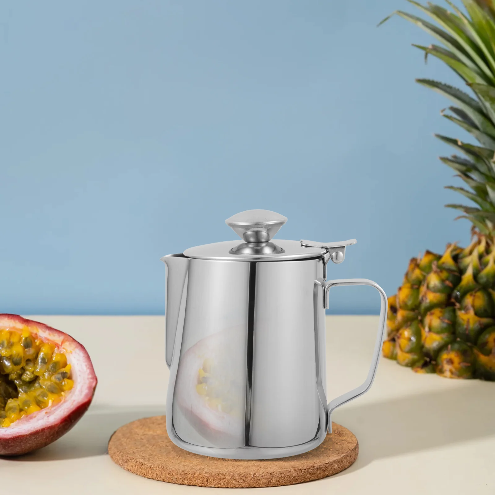 Утолщенная чашка из нержавеющей стали кофейная кружка с крышкой кувшин для латте