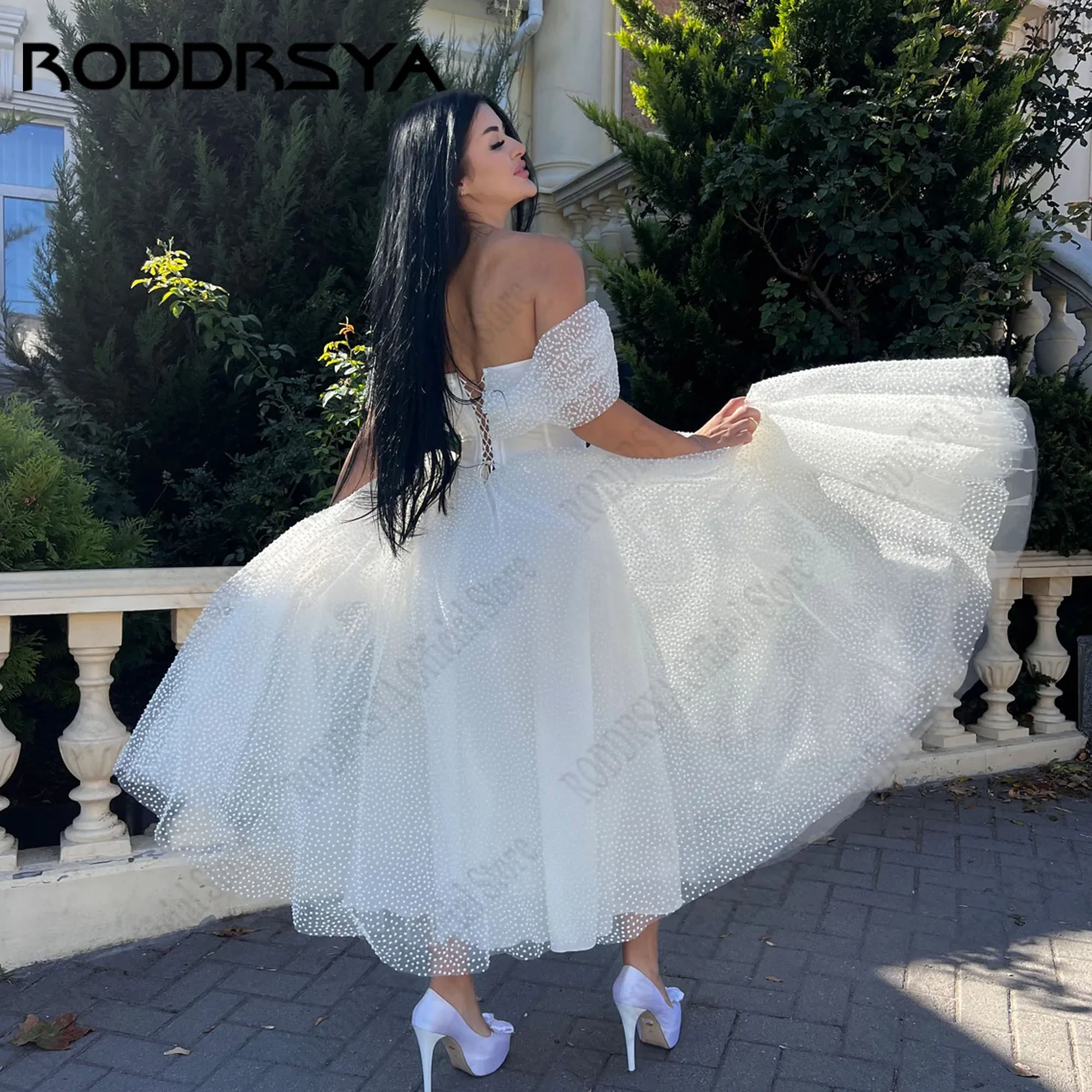 Женское свадебное платье с открытой спиной RODDRSYA, короткое ТРАПЕЦИЕВИДНОЕ ПЛАТЬЕ с открытыми плечами, со шнуровкой, индивидуальный Короткая милая, обнаженное свадебное платье, обнаженное плечо, шрифтовое платье, сва (art.: 3920c8b3543f6) - 3920c8b3543f6
