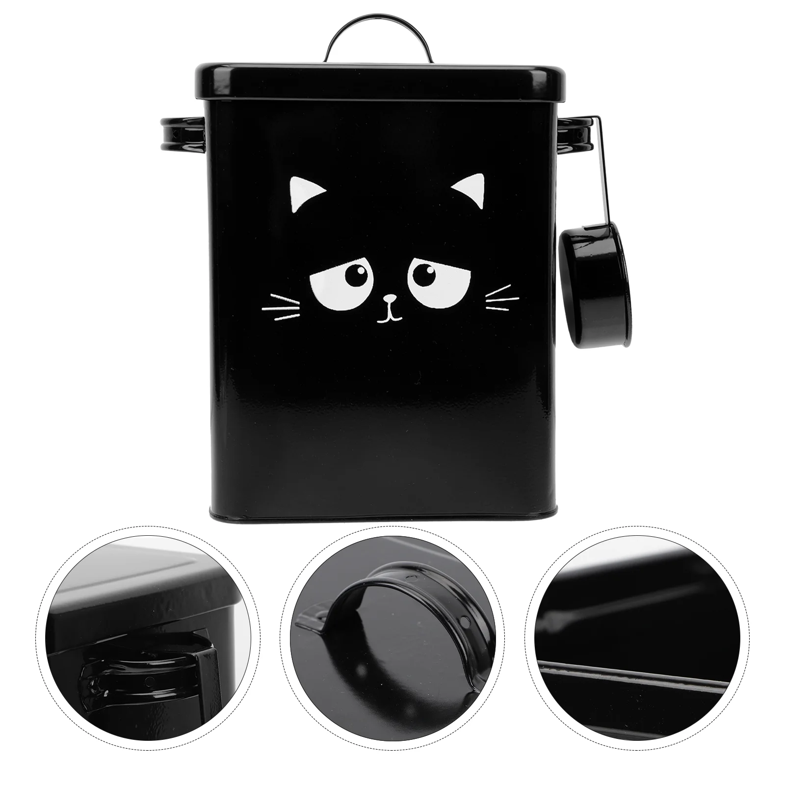 

Storage Dog Container Pet Tin Bucket Box Containers Laundry Sealed Metal Canister Treat Cat Bin Canisters Holder Grain Rice Bins