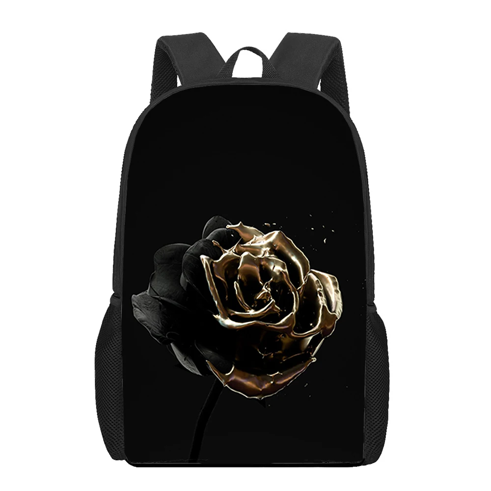 Сумка для книг с цветочным принтом розы рюкзак подростков школьные ранцы