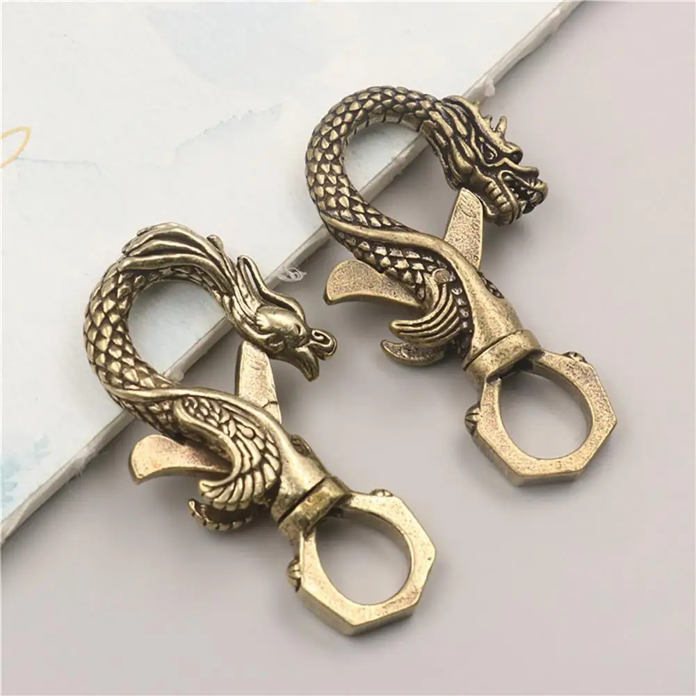 

Fine Workmanship Anti-deform Compact Phoenix Dragon Key Chain for Schoolbag
