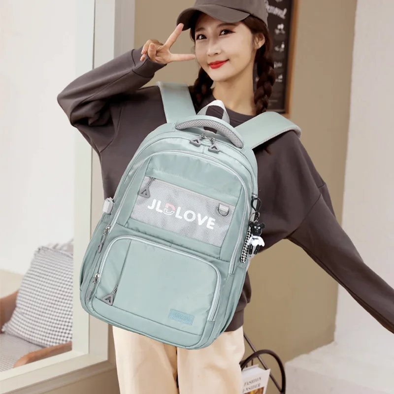 

New Backpack Multi-functional School Bag High School Students Large-capacity Light and Simple Student Korean Trend Backpack