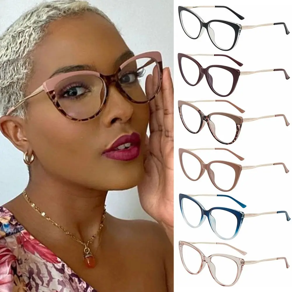 

Retro Spring Hinge Fake Eyeglasses TR90 Office Glasses Blue Light Blocking Glasses Readers Glasses Computer Goggles