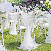 1 pcs wedding arch tulle roll sheer fabric chiffon birthday party backdrop decor decoration sashes 2m veil chair back yarn mesh