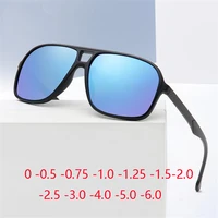 tr90 polarized sunglasses nearsighted eyewear men oversized colorful lens pilot sun glasses prescription 0 0 5 0 75 to 6 0