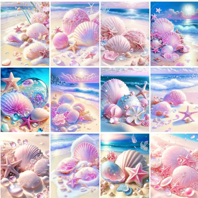 

PhotoCustom Paint By Number Conch Drawing On Canvas HandPainted Painting Art Gift DIY Pictures By Number Kits Home Decor