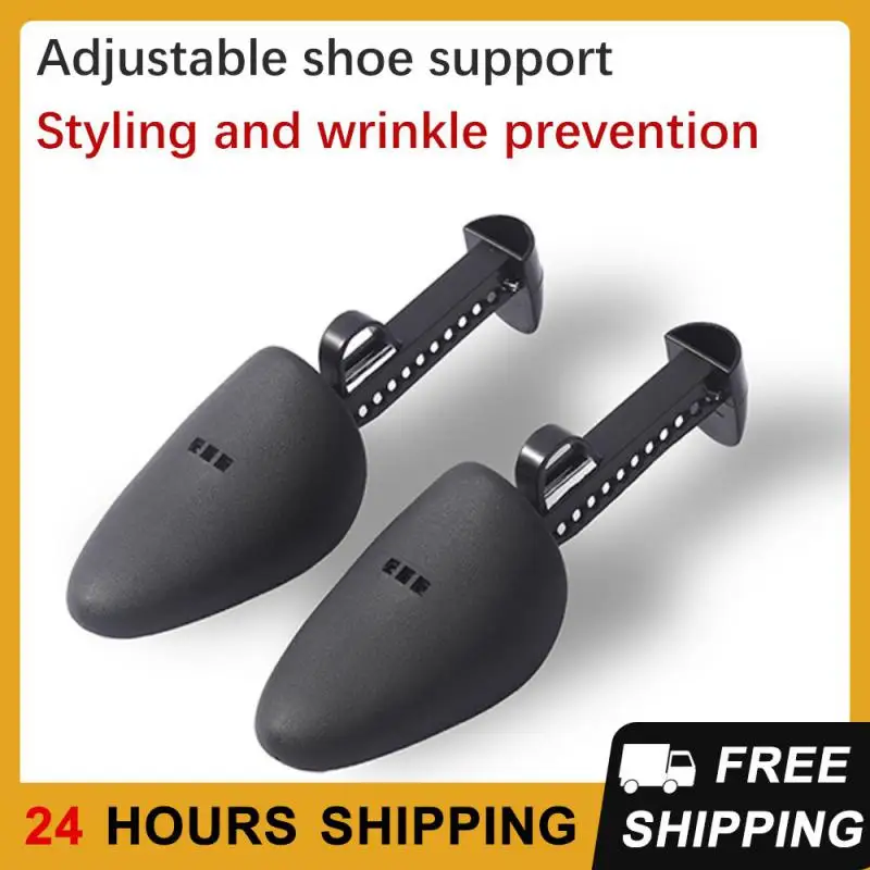 1Pair Plastic Shoe Tree Shaper Adjustable Shoe Stretcher For Women Men Unisex Black Boots Expander Holder Shaper Shoe Accessorie