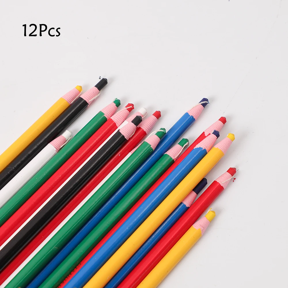 

12Pcs Multicolor Erasable Sewing Tailor Chalk Pencils Fabric Marker Pen Patchwork Clothing Pattern Sewing Tool Garment Pencil