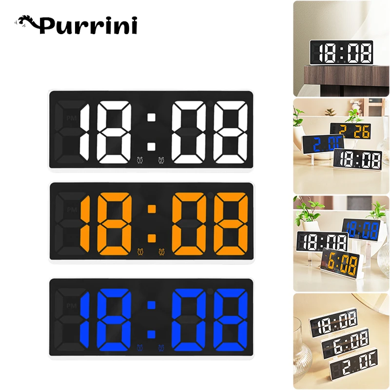 

Цифровые электронные часы со светодиодный подсветкой, 16 см