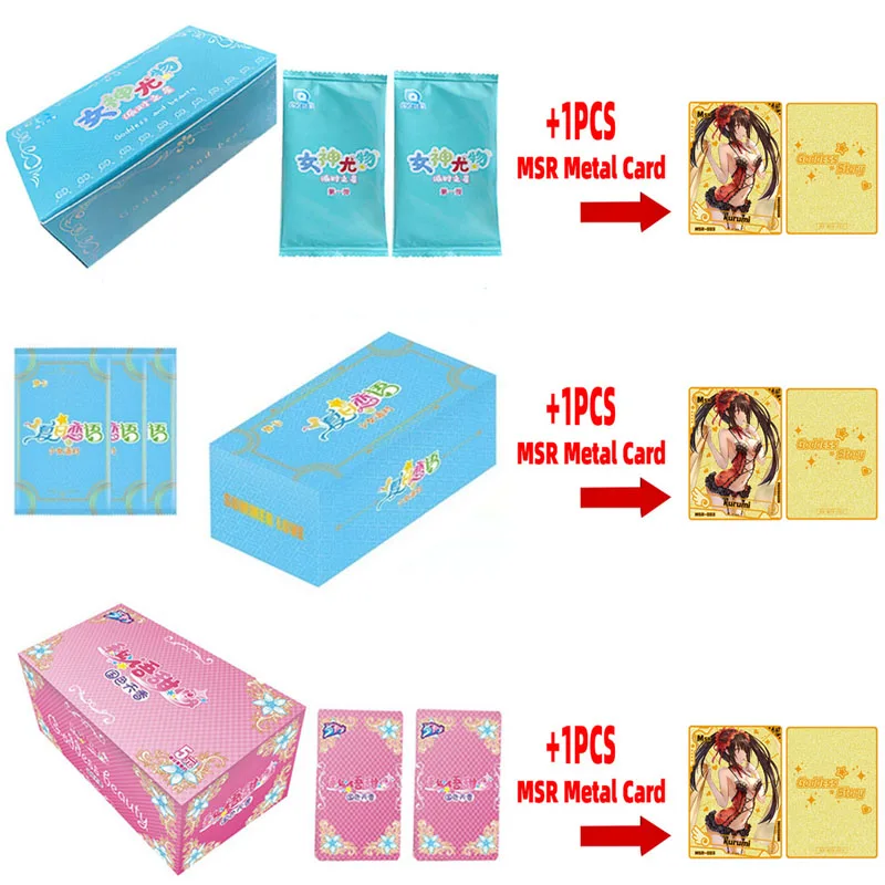 Купить Коллекционная карта истории богини + 1MSR игры Аниме Сексуальная девушка купальник для вечерние бикини праздник бустер коробка Doujin игрушки и ...