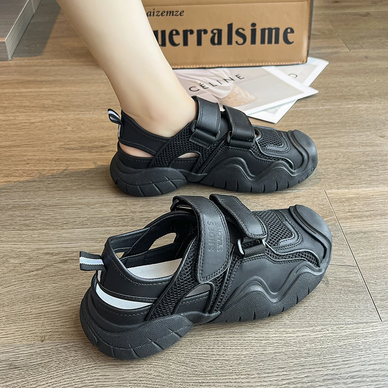 AIYUQI Women's Sneakers 2023 Summer Openwork Mesh Women Mary Jane Shoes Casual Flat Sneakers Women