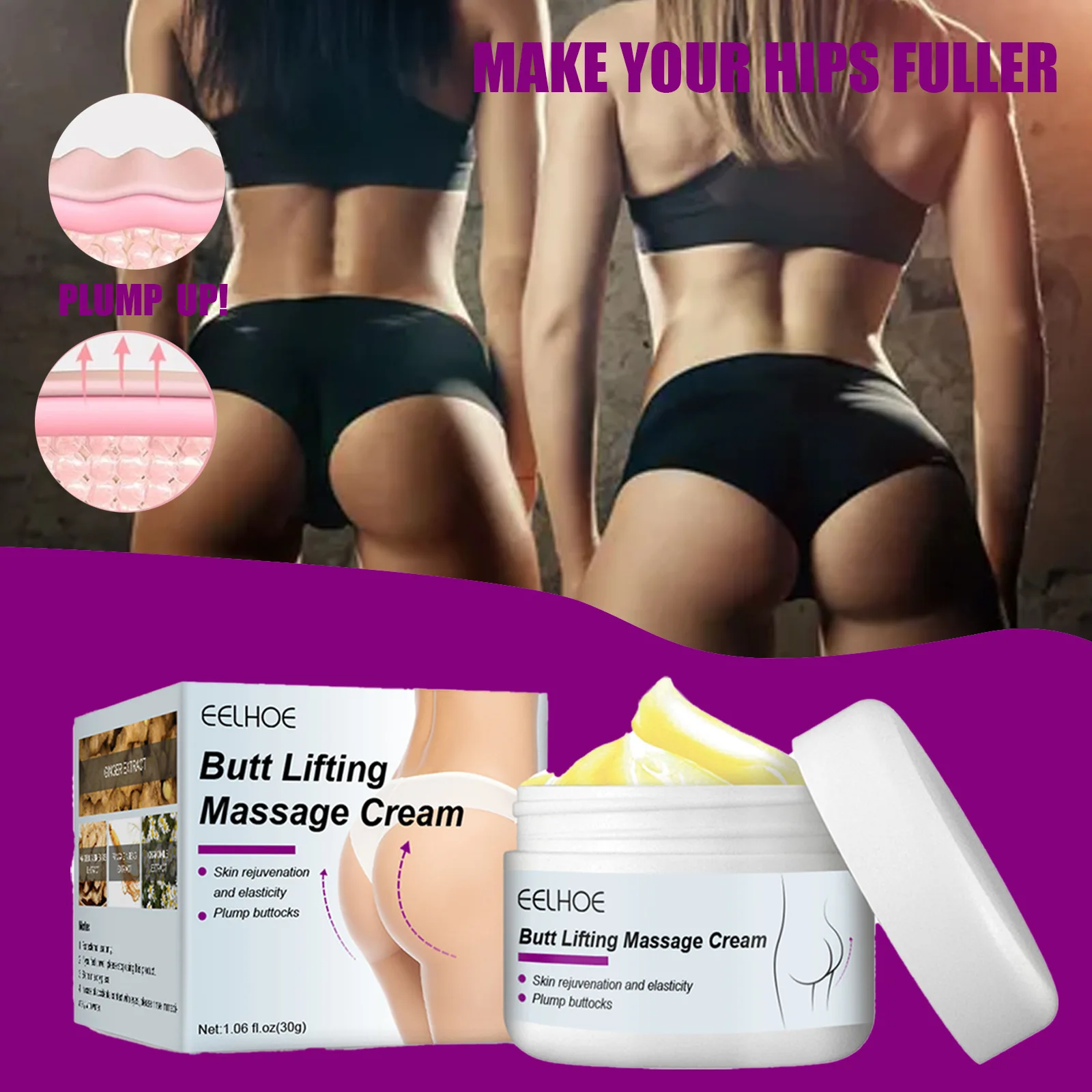 

Эффективный крем для увеличения ягодиц, подтягивающий бедра, быстрый рост, сексуальный массаж, сыворотка, большая задница, красота, здоровь...