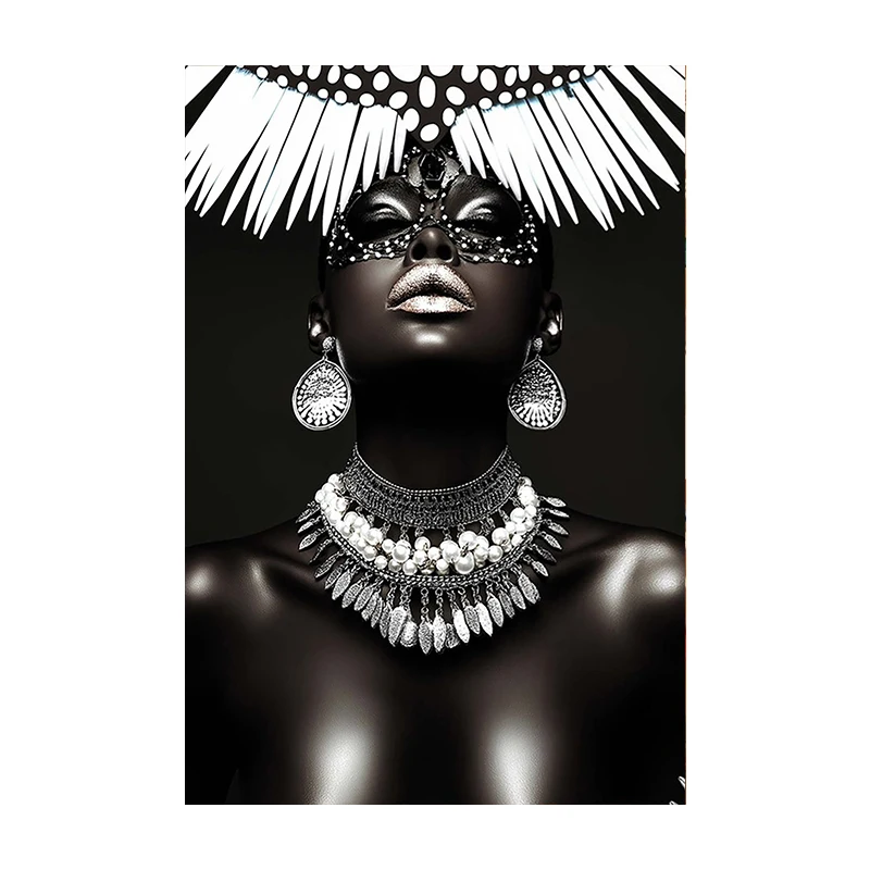 

Печать на холсте WJWANG Женщина Попугай Цветок Современный