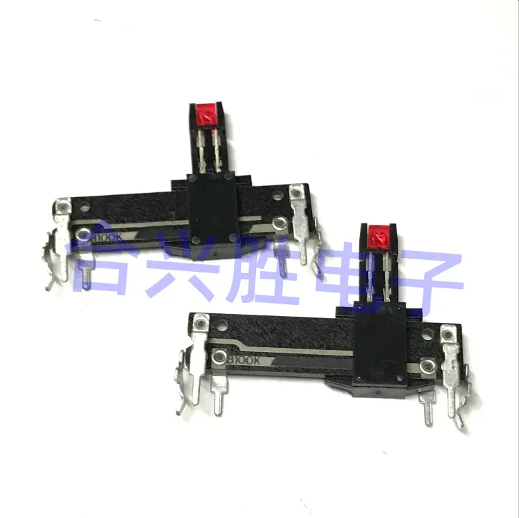 2 шт. 40 мм скользящий потенциометр аудио радио магнитофон прямой фейдер B100K с