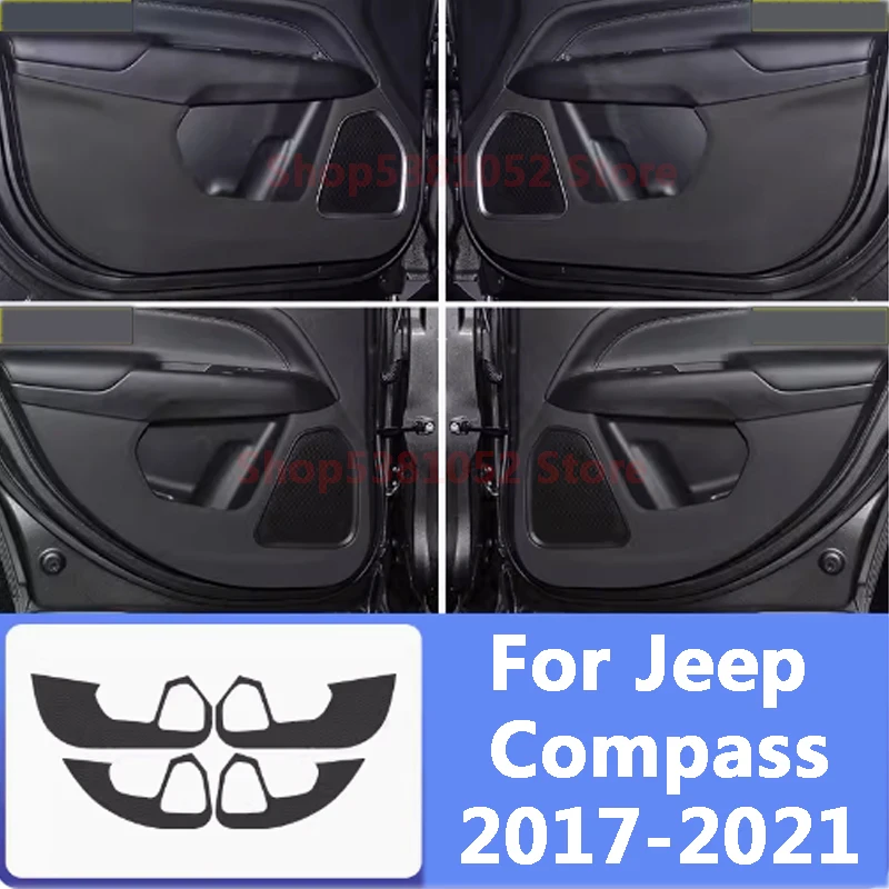 Для Jeep Compass 2017-2021 Автомобильная черная дверь Противоударная Накладка аксессуары