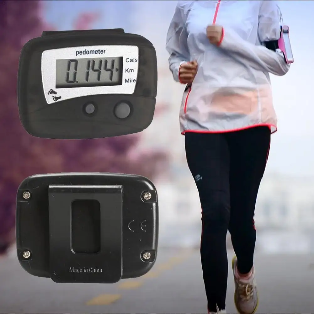 

Pedometer Step Calorie Kilometer Counter Walking Run Distance Fitness Equipment Keys Pocket Digital Portable Clip Design Do Q5i8