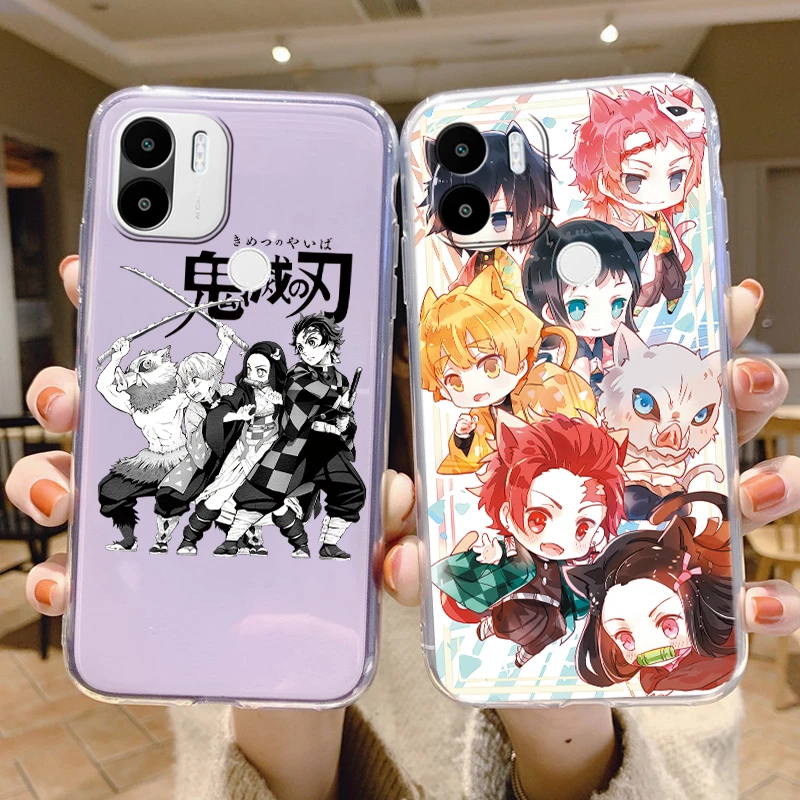 Прозрачная мягкая силиконовая накладка на заднюю панель для Redmi A1 A2 Plus 4G с изображением рассекающего демонов Прозрачная мягкая силиконовая накладка на заднюю панель для Redmi A1 A2 Plus 4G с изображением рассекающего демонов