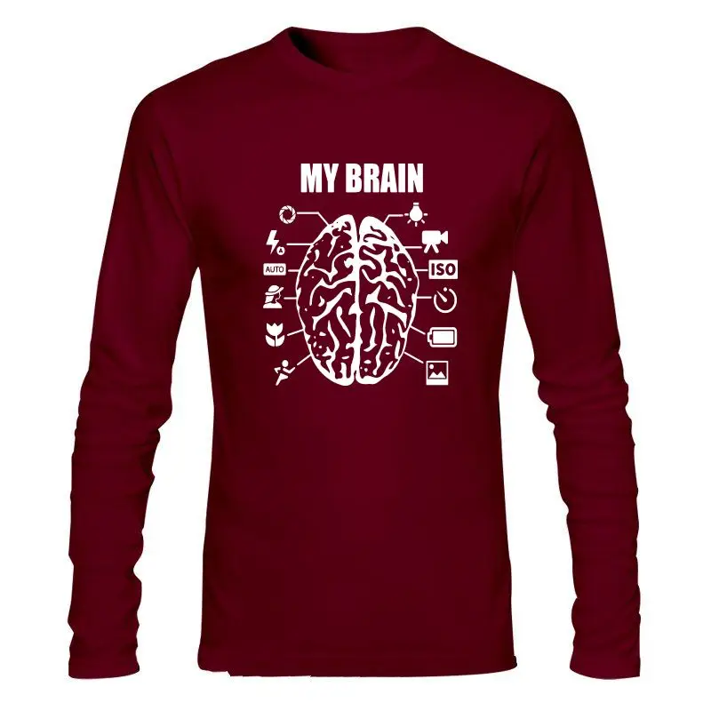 

Мужская одежда, новая мужская футболка, фотограф, футболка-фотограф мозг (1), крутая футболка с принтом, футболки, Топ