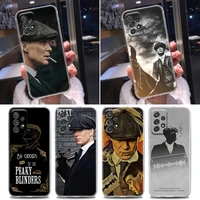 silicone clear case for samsung galaxy a52 a51 a53 a72 a71 a73 a32 a31 a33 a22 a11 cases cover peaky blinders cool tommy shelby