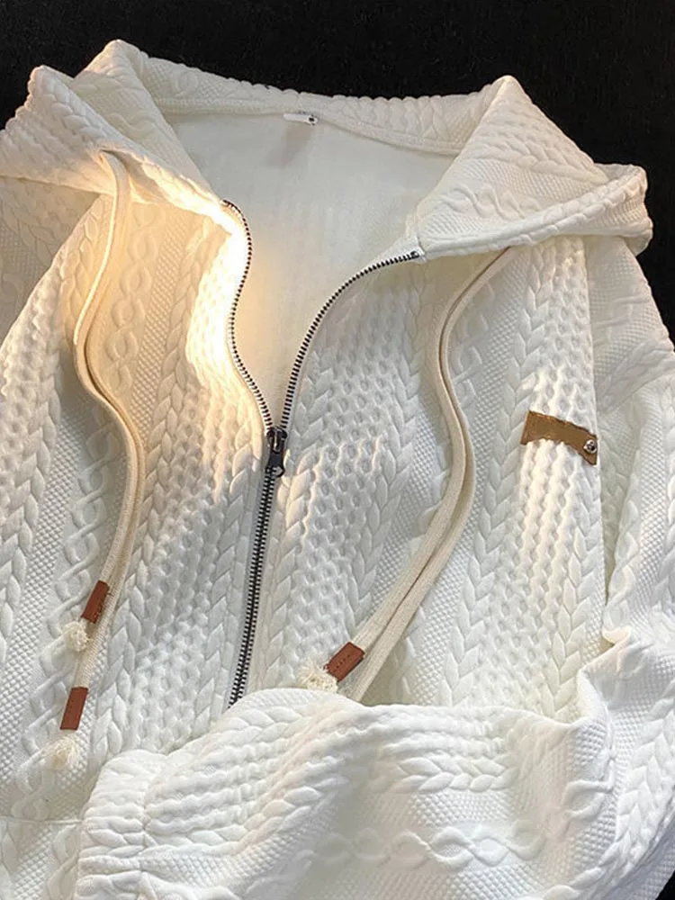 Весенняя толстовка с капюшоном на молнии женская уличная одежда Кардиган