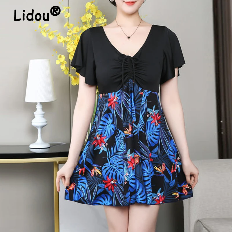 Женская накидка на шнуровке с принтом в стиле пэчворк летнее элегантное модное