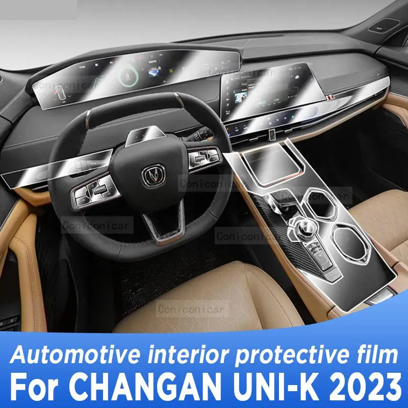 

For CHANGAN UNI-K 2023 Gearbox Panel Navigation Screen Automotive Interior TPU Protective Film Anti-Scratch Accessorie