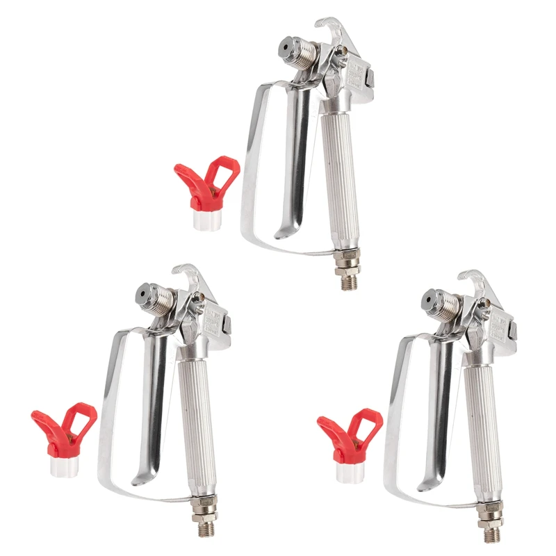 

Retail 3X 3600PSI Airless Paint Spray Gun With Nozzle Guard For Wagner Titan Pump Sprayer And Airless Spraying Machine