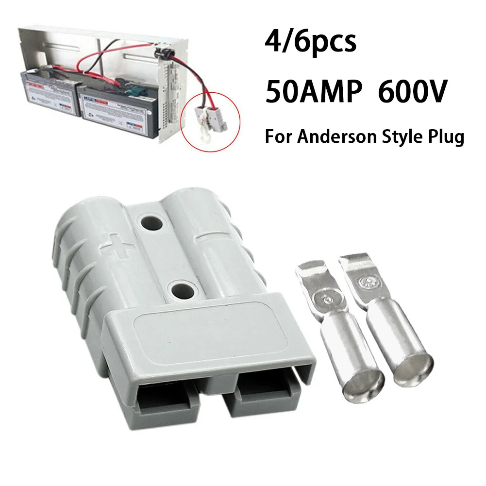 

4/6 шт., разъемы для электрических кабелей питания, 50 А, 6AWG
