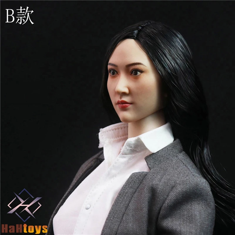 HaHtoys H002 Женская резьба по голове JingTian 1/6 Модель волос с посаженными волосами