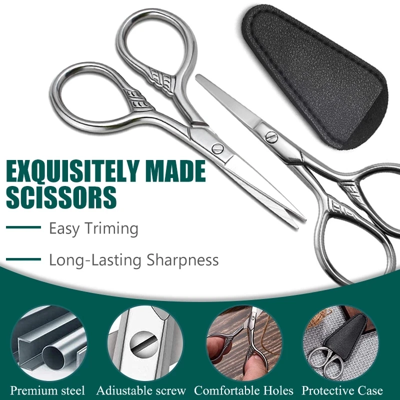 

Небольшие бриллиантовые ножницы из нержавеющей стали для бровей и маникюра, для кутикулы, бороды и усов, триммер для ногтей, инструмент для ...