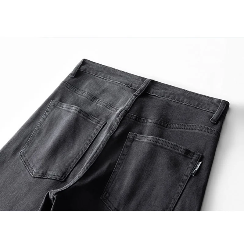 Men Clothing 2022 Autumn New Pattern High Street Solid Color Jeans Straight Cylinder Elastic Loose Force Wide Leg Trousers Women