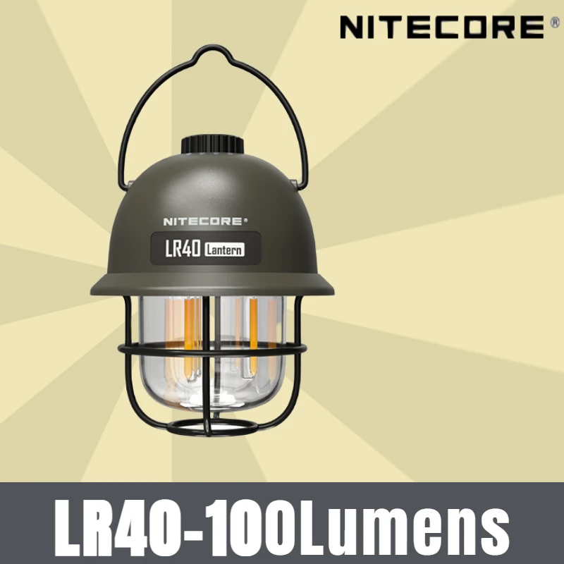 

NITECORE LR40 Rechargeable Camping Lantern 100Lumens Protable LED Flashlight For Outdoor Lighting