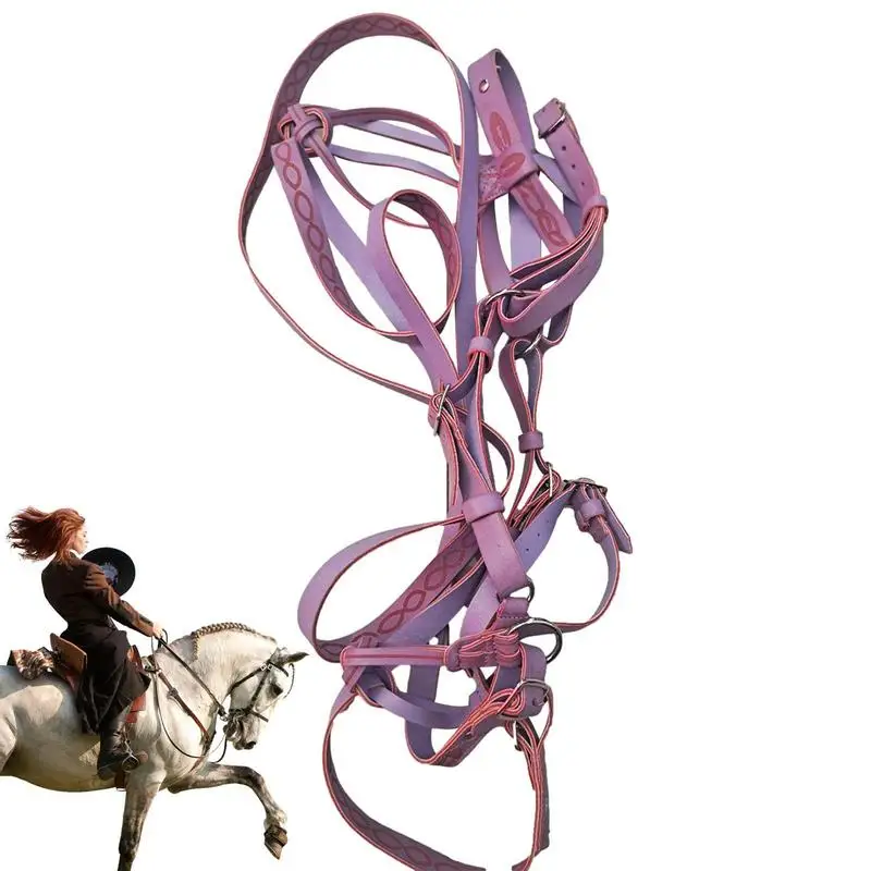 

Регулируемая лямка через шею для лошадей, регулируемая лямка через шею для подбородка и горла, безопасная лямка через шею для лошадей, цветная Удобная нейлоновая лямка через шею для лошадей