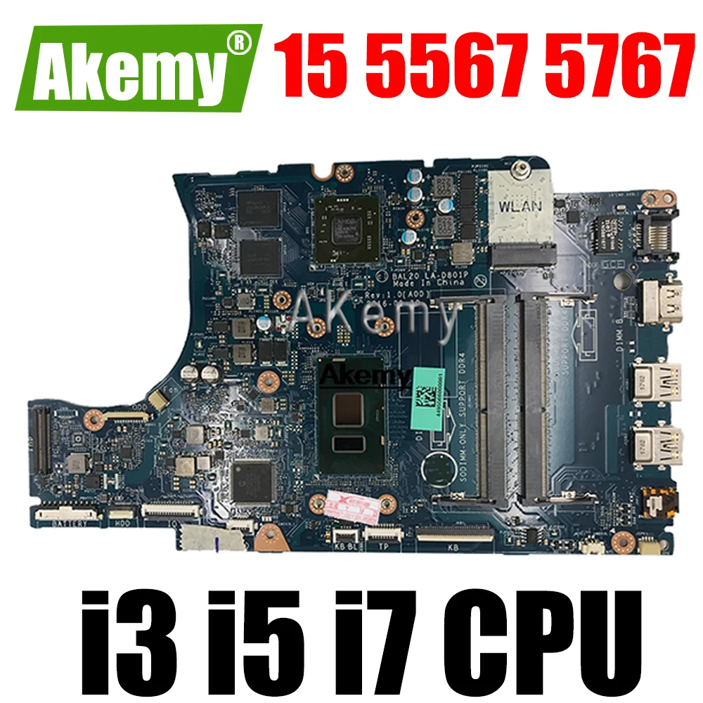 Материнская плата для ноутбука dell Inspiron 15 5567 5767 |