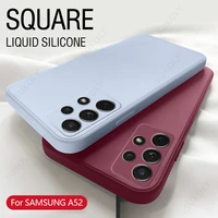 for samsung s22 ultra s21 fe s20 fe s10 plus a52 a72 5g a32 a51 a70 a50 shockproof original square liquid silicone case cover