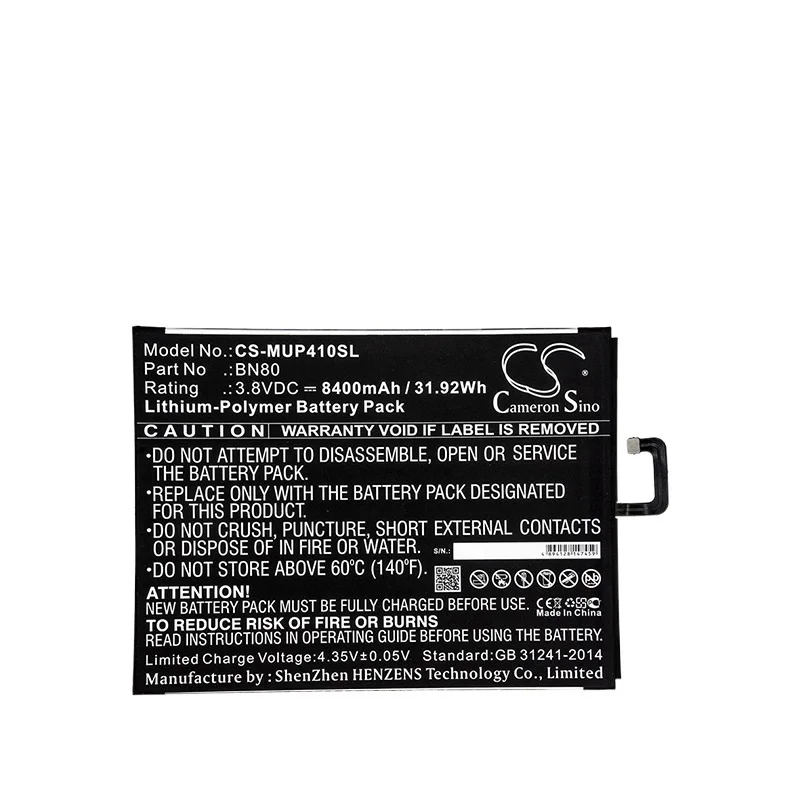 

Applicable XIAO MI MI PAD 4 Plus BN80 tablet battery
