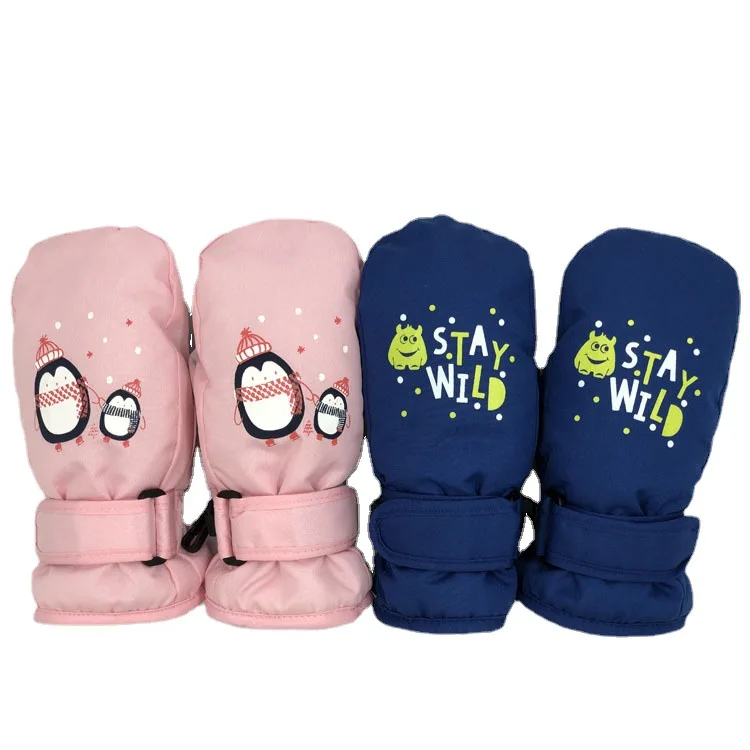 

3-8yrs Baby Mittens For Boys Girls Winter Gloves Waterproof European Toddler Accessory