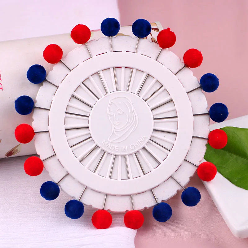 

TZ46 безопасная булавка для мусульманского хиджаба с подсветкой брошь из шариков прямая булавка для головы 30 шт.