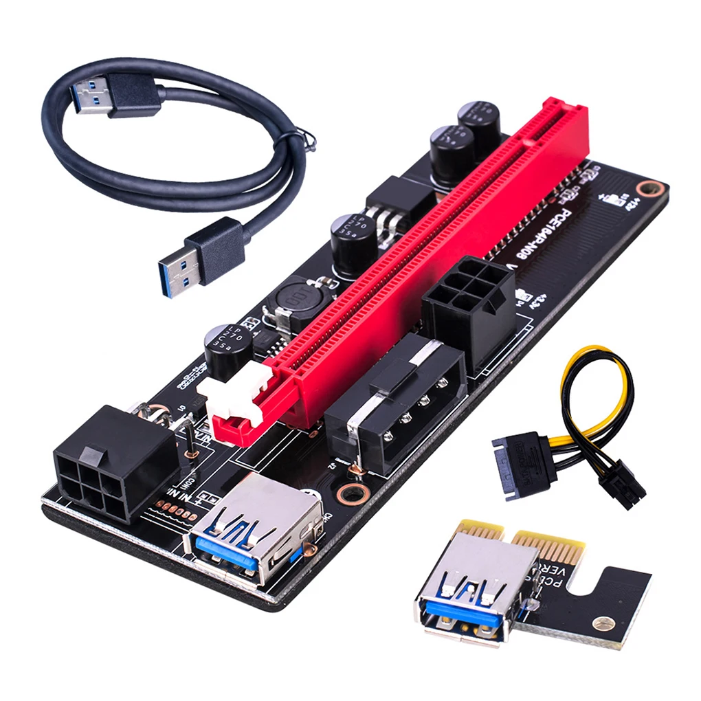 

Райзер VER009C USB 3.0 PCI-E VER 009S Express 1X 4x 8x 16x, 6 шт.