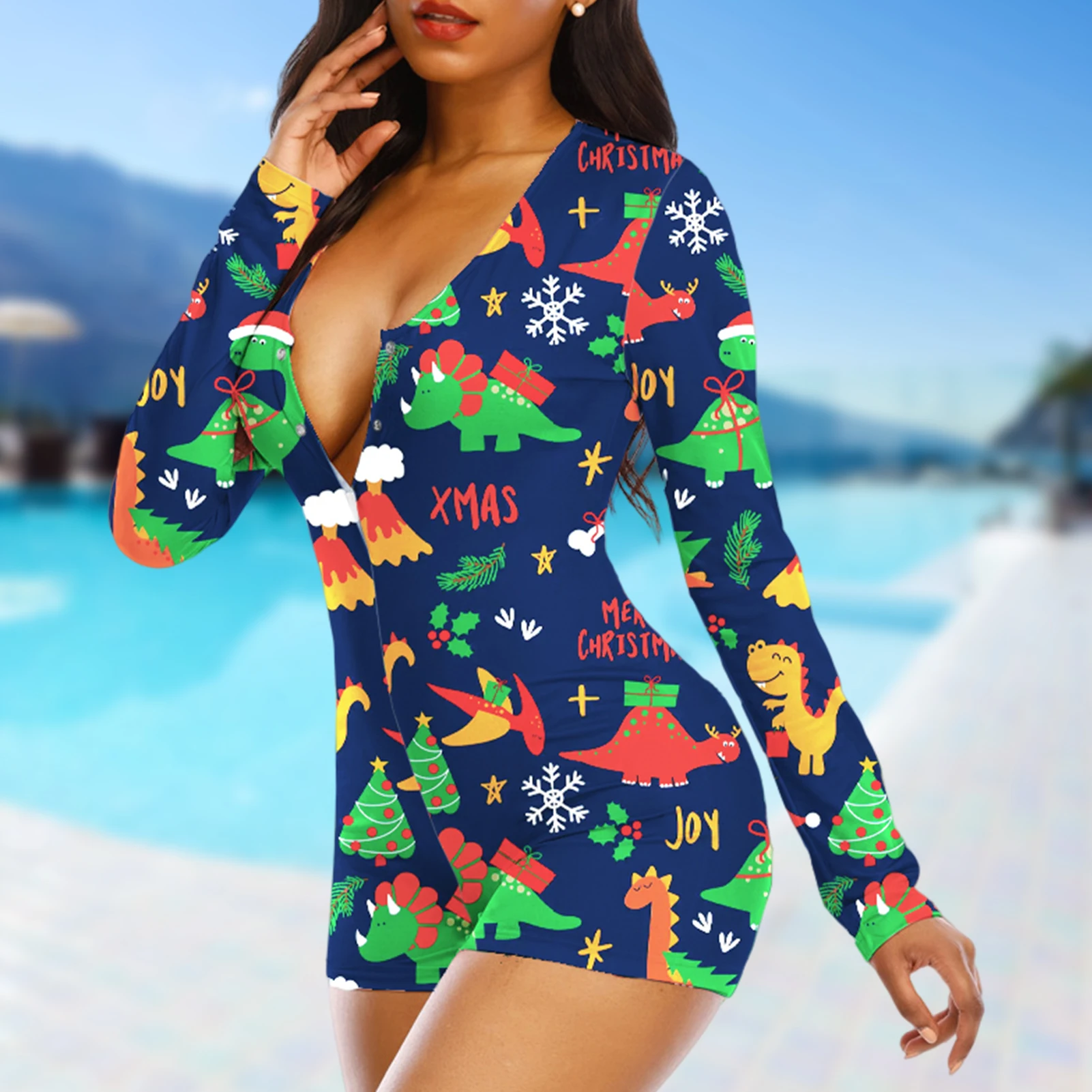 

Женский Облегающий комбинезон, облегающие летние пляжные комбинезоны, эластичный Повседневный цельный комбинезон с U-образным вырезом