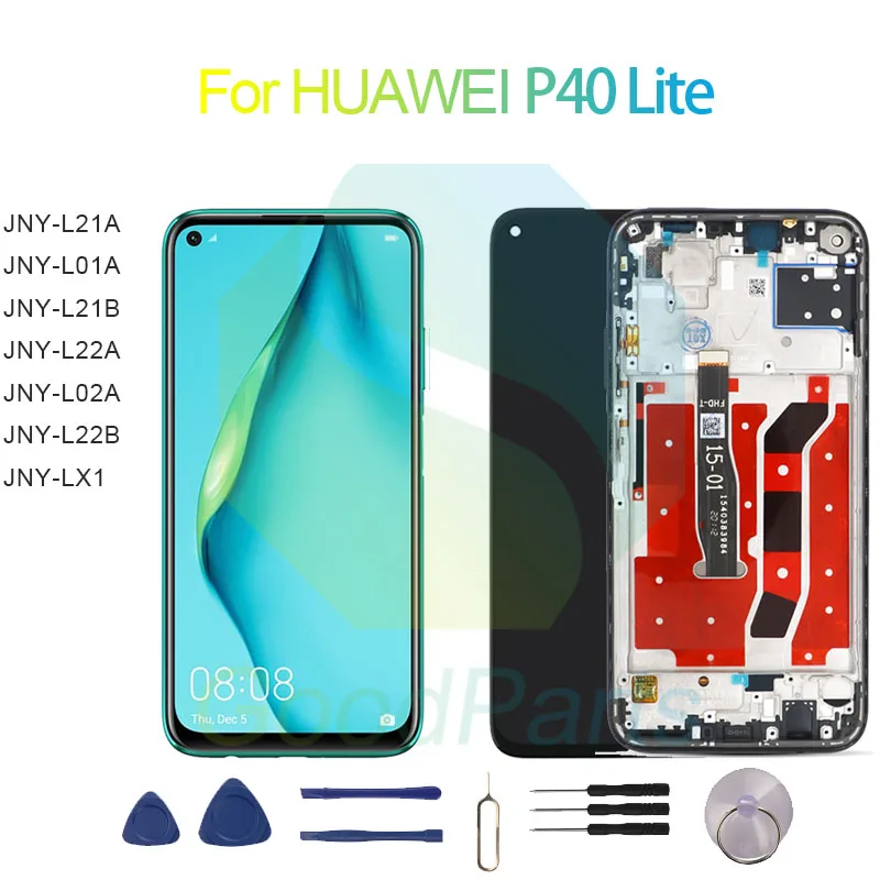 Запасной ЖК-дисплей для HUAWEI P40 Lite, экран для замены телефона/02A/21A/22B, JNY-L01A 2310*1080 P40 Lite, сенсорный дигитайзер в сборе